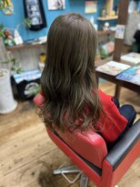 ハウオリ(hau'oli)&nbsp;やわ艶オリーブグレージュ × 透け感ゆるウェーブ