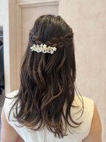 オン キャナルシティ博多前店(on)&nbsp;【中里恵梨】ハーフアップ/編み込み/ヘアセット/お呼ばれヘア