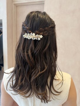 オン キャナルシティ博多前店(on) 【中里恵梨】ハーフアップ/編み込み/ヘアセット/お呼ばれヘア