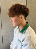 MEN’S/リバースセンターパート/ニュアンスパーマ/新宿