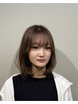 フリー(FREEY)&nbsp;レイヤーボブ　オリーブベージュ