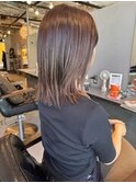 切りっぱなしボブ×ミディアムボブ×ハイライト×20代30代40代50