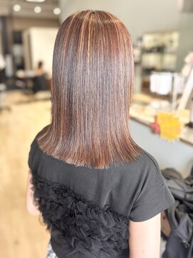 イルファ セイユウ 上野芝店(ehl:fa SEIYU) 切りっぱなしミディ×ハイライト