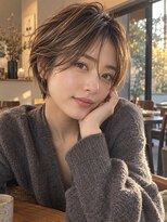 ユイマァル 岡山(YUIMARL)&nbsp;岡山30代40代★大人ハイライト★レイヤーショート★白髪ぼかし★
