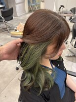 フィゼル 梅田茶屋町(fizelle)&nbsp;オリーブインナーカラー 髪質改善