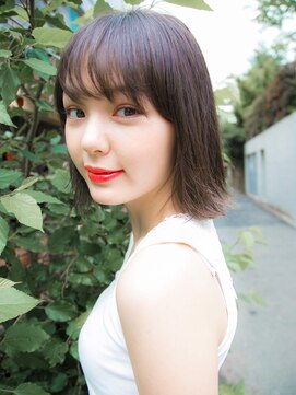 ルティア 池袋(Lutia) 切りっぱなしボブ★ラベンダーアッシュ