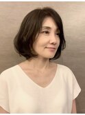 ５０代ゆれカールな大人ボブスタイル【近藤】
