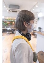 ユートゥイーズ つくば(U too e's)&nbsp;《Utoo e's つくば美容室》ボブ×ミルクティベージュ