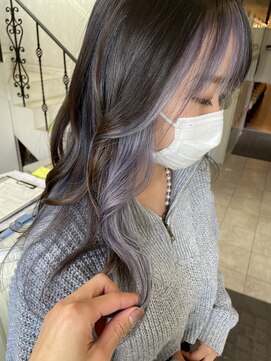 ヘアスタジオ アルス 御池店(hair Studio A.R.S) インナーホワイトシルバーグレー