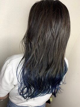 フロート 小阪店(float) グラデーションカラー_マロンベージュ Aラインボブ かきあげ