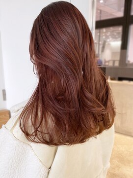 アルバム 銀座(ALBUM GINZA) ピンクブラウンレイヤー_アースカラーくびれヘア_ba375581