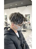 ツイストスパイラルパーマホワイトメッシュ