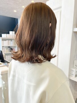 キャアリー(Caary) 福山人気caaryことりベージュブリーチなし柔らかカラー波巻き