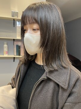 ベルベットヘア 千早店(Velvet hair) 切りっぱなしカット×顔周りカット　【福岡 聖容】
