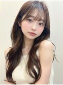 サイドバング、ゆる巻き、シースルー、透明感カラー