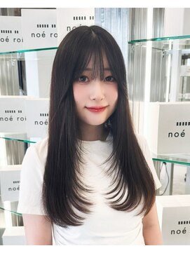 ノエロク 岐阜(noe rok) グレーブラック韓国風レイヤースタイル10代20代