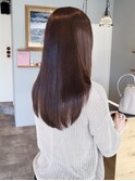 髪質改善ストレート×ラベンダーブラウン