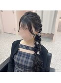 ふわふわサイド編み下ろし