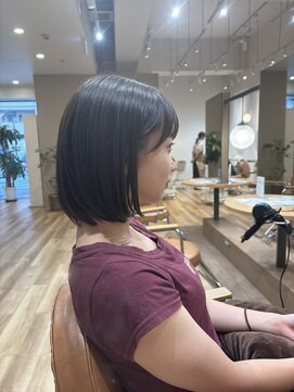 ヘアポケット スタイル店(HAIR POCKET) 丸みボブ×やわらかベージュ