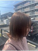 ミディアムヘアー外ハネボブ