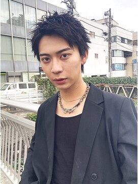 リアイス(Re:ICE) 黒髪短髪スパイキーショートウルフ/フェザーパーマ/サーフカール