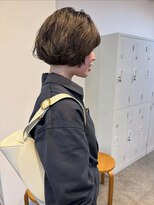 クラフト ヘア デザイン(CRAFT HAIR DESIGN)&nbsp;【CRAFT渡邉】ミニボブ / 地毛風グレージュ / くせ毛風