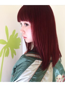 アコット(Acotto.) ブリーチカラーでワインレッド