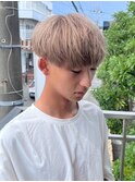 MEN’S/リバースセンターパート/ニュアンスパーマ/由比ヶ浜