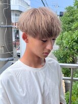 ダブルアール(RR MEN'S SALON)&nbsp;MEN’S/リバースセンターパート/ニュアンスパーマ/由比ヶ浜