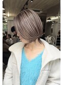 【ハイライト】ベージュハイライトバレイヤージュ