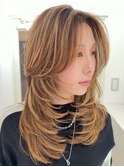 ブリーチハイライト髪質改善ダブルカラーレイヤーカット