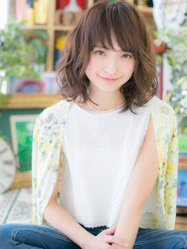 カバーヘア ブリス 戸田公園西口店(COVER HAIR bliss) *bliss戸田公園*くせ毛風カール♪ジグザグバングふわミディe!