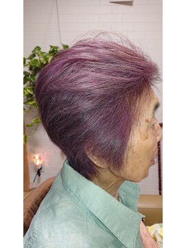ヘアー ガーデン アンジュ(hair garden Ange) パープルアッシュショート