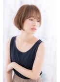 伸ばしかけにも◎ナチュラルかわいい暖色系カラーミニボブa