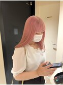 【柴田優香】ピーチピンク/ハイトーン派手髪ペールカラー