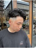 スキンフェードリバースパーマ