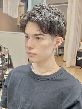 アンフィニー 銀座(ANFINI) ゆるめパーマ×かきあげショート　ビジネスokメンズ20代30代40代