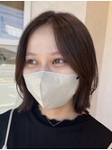 外ハネボブ 切りっぱなし 韓国風 髪質改善 顔まわり 顔周り