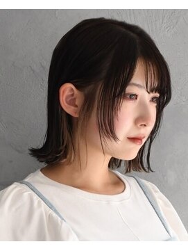 アース 三木店(HAIR & MAKE EARTH) 20代30代40代外ハネアッシュグレージュ肩ライン耳掛け