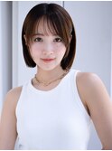 フェイスレイヤーハッシュカットストレートボブ鎖骨ボブ大人女子