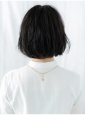 シースルーバング先パーマハイライト小顔ボブf小山10代20代30代