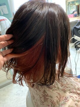 バディ 中野駅前店(BUDDY) インナーカラー×オレンジ【中野美容室/阿佐ヶ谷/高円寺】