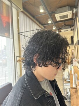 ルシードスタイルアイフラット(LUCIDO STYLE I-FLAT) ミディアム×シャドウパーマ