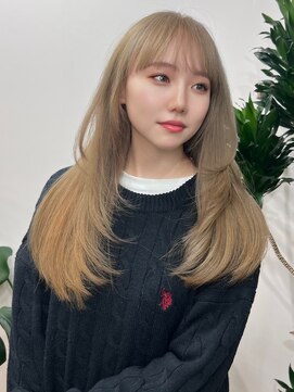 ピープスアンドスー 表参道 渋谷(Peeps&Suu.) ハイトーンレイヤーカット/前髪あり/韓国ヘア/渋谷/表参道