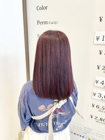 カイノ イオンモール草津店(KAINO)&nbsp;ピンクパープルストレート／艶と透明感の大人可愛いカラー