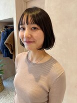 オン キャナルシティ博多前店(on)&nbsp;【晴音】ミニボブ/ダークオリーブ/ショート/20代