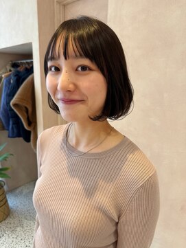 オン キャナルシティ博多前店(on) 【晴音】ミニボブ/ダークオリーブ/ショート/20代