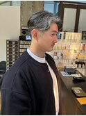 グレーヘア×パーマ