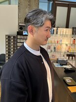 メンズ クーヘアー(Men's coohair)&nbsp;グレーヘア×パーマ