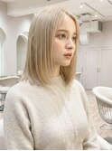 大人ガーリー×ブリーチ。似合わせカットで叶える最旬透明感